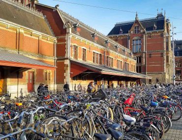 Bike parking near Amsterdam train station